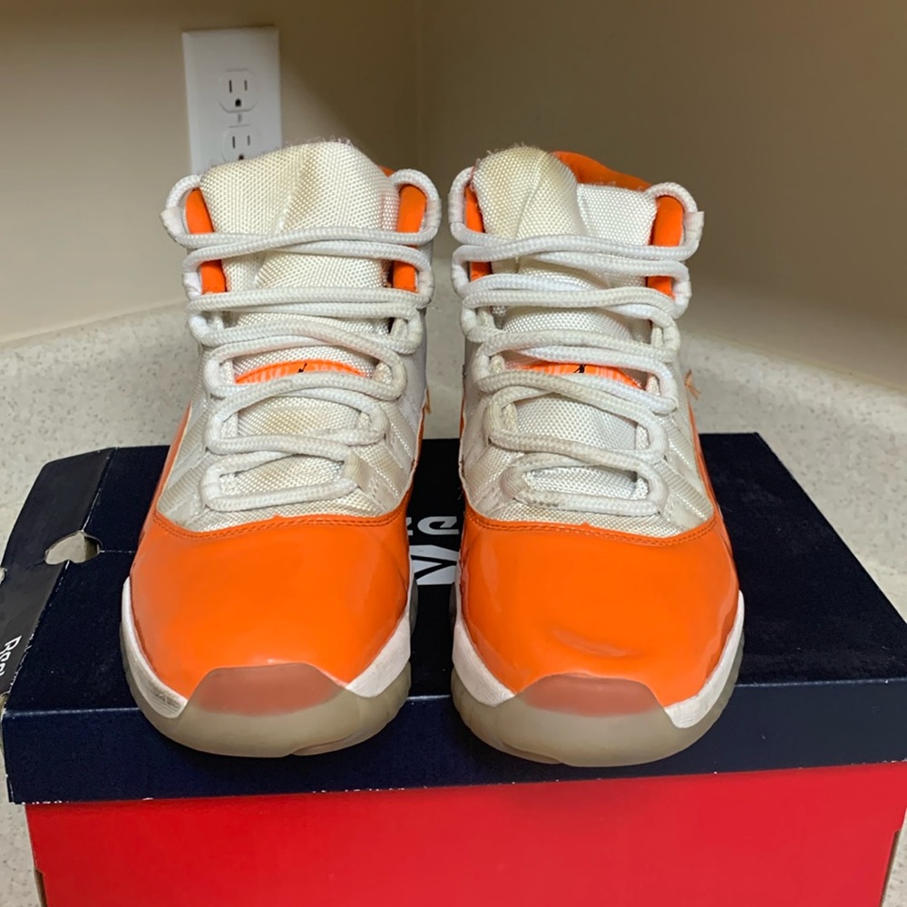 Jordan Orange and Cream Sneakers
